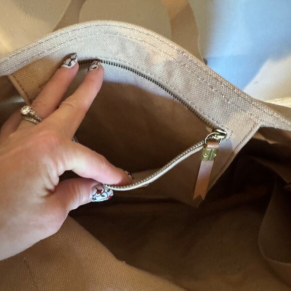 Madewell x Backdrop Canvas Tote Bag Crossbody Beige Utility Work Travel - Picture 5 of 7